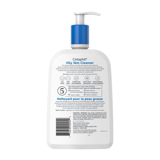 Cetaphil Oily Skin Cleanser, 473 mL