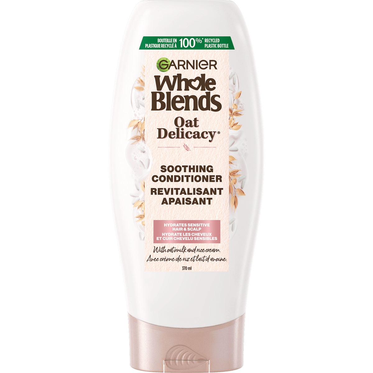 Garnier Whole Blends Oat Delicacy Gentle Conditioner with Oat Milk & Rice Cream, 370 mL