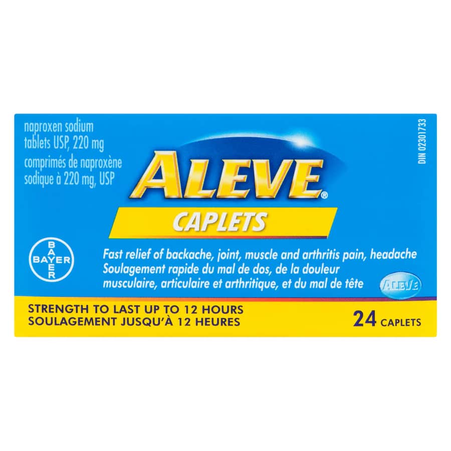 Aleve Naproxen Sodium 220 mg Caplets, 24 Count