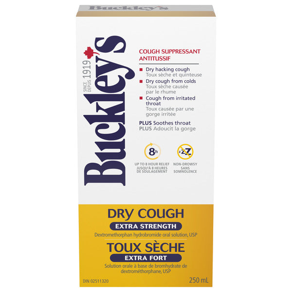 Buckley’s Dry Cough Extra Strength Cough Suppressant Syrup 250 mL