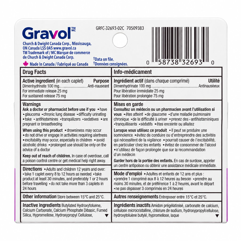 GRAVOL CAPLETS LA RELIEF 24S