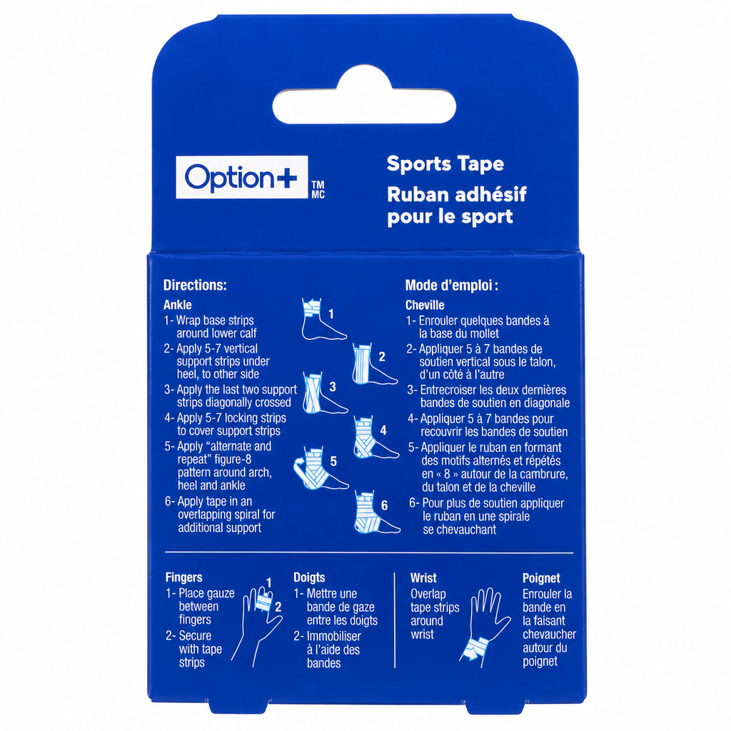 OPTION+ Sports Tape, 1.5 in x 15 yd