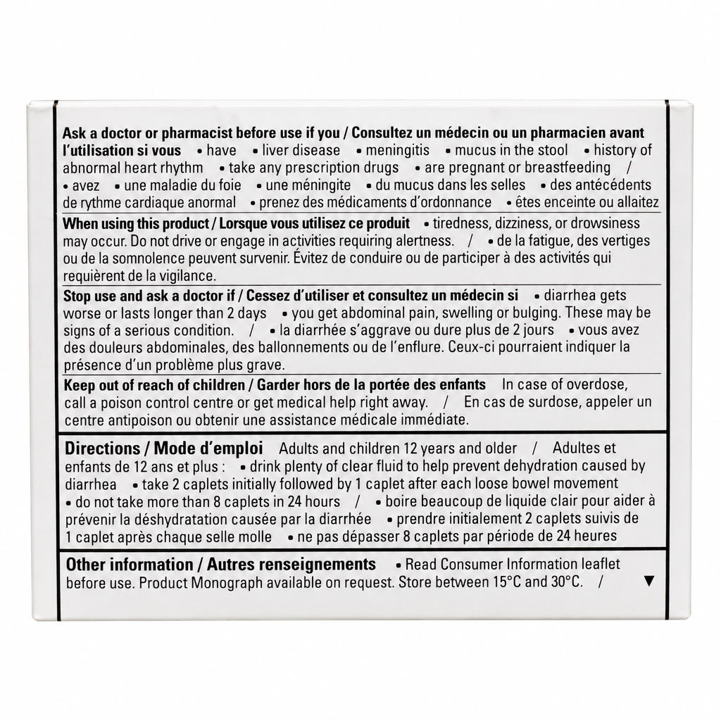 Option+ Diarrhea Relief Loperamide Hydrochloride 2 mg Caplets, 36 Count