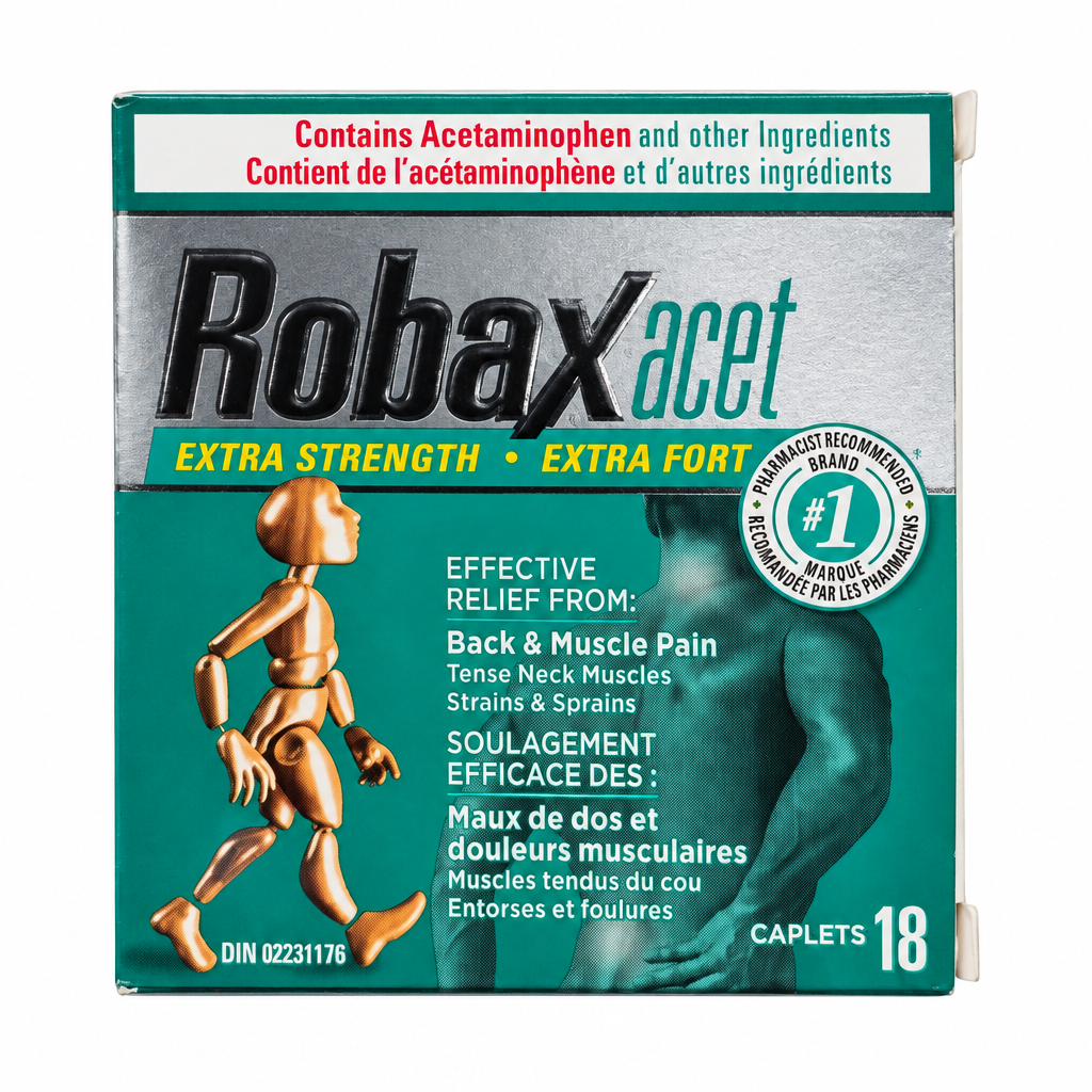 Robaxacet Extra Strength Caplets 400 mg/500 mg - 18 Caplets