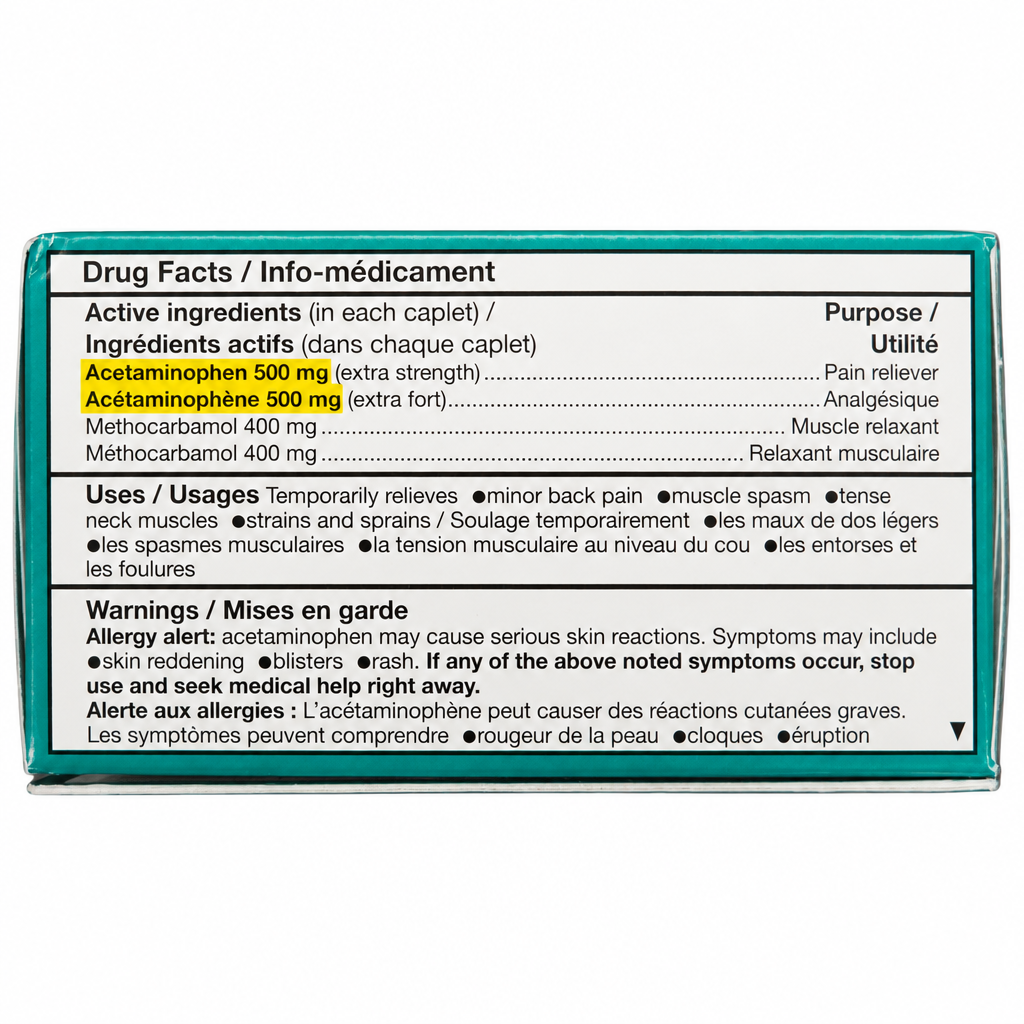 Option+ Extra Strength Muscle & Back Pain Relief Caplets, 40 Caplets