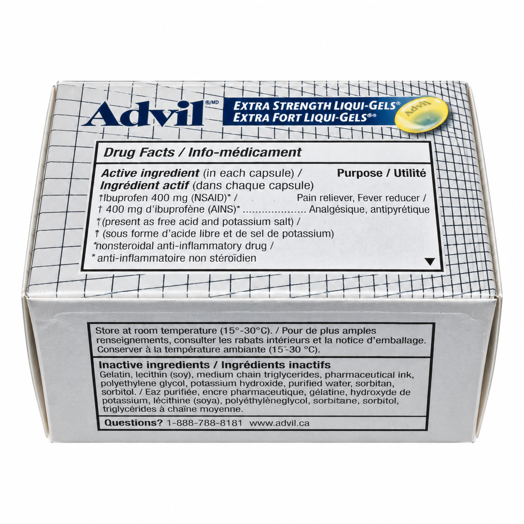 Advil Extra Strength Liqui-Gels, Ibuprofen 400 mg, 24 Capsules