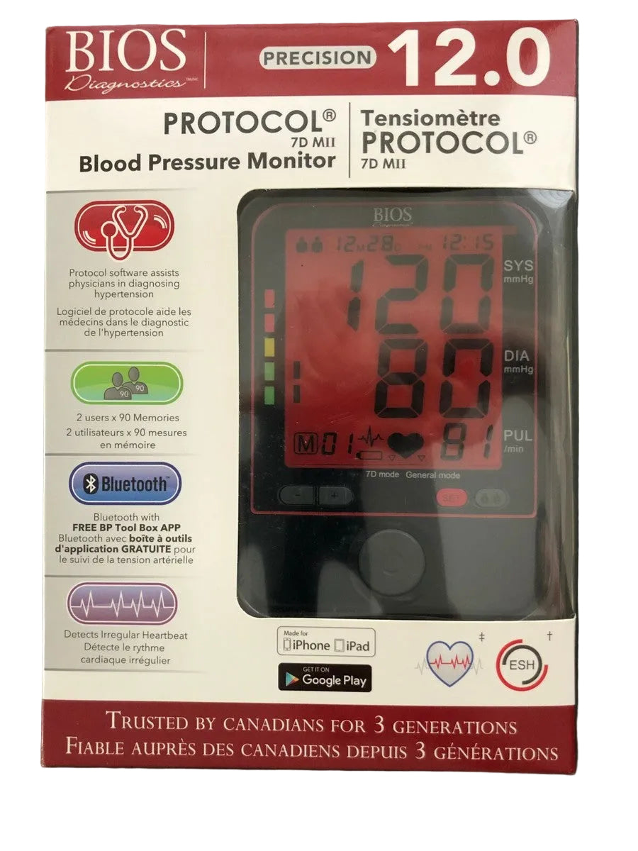 BIOS Diagnostics Compact Blood Pressure Monitor with Bluetooth, 1 Unit