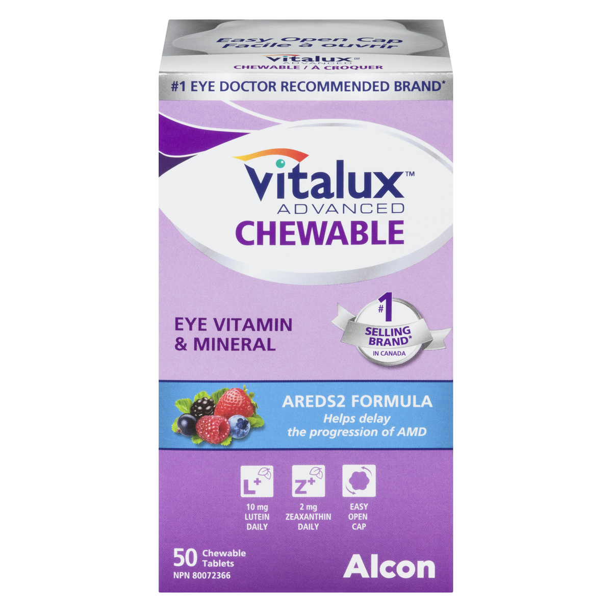 Vitalux Advanced Chewable Ocular Eye Vitamin & Mineral, 50 Tablets