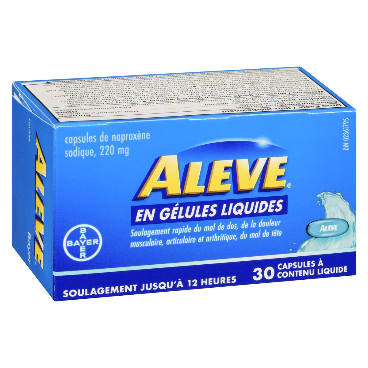 Aleve Liquid Gels Naproxen Sodium 220 mg, 30 Liquid Gel Capsules