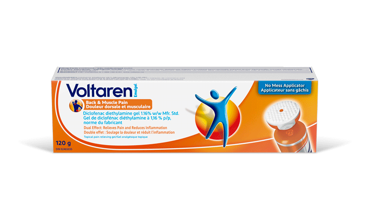 Voltaren Emulgel Back & Muscle Pain No Mess Applicator Gel, 120 g
