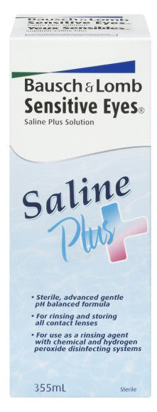 B & L SENS EYES SAL PLUS SOLN 355ML - Queensborough Community Pharmacy
