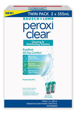 B & L PEROXICLEAR SOLUTION 2PK 2/355ML - Queensborough Community Pharmacy