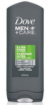 DOVE MEN BODY WASH EXTRA FRESH 400ML - Queensborough Community Pharmacy
