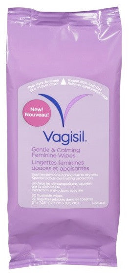 VAGISIL WIPES POUCH 20'S - Queensborough Community Pharmacy