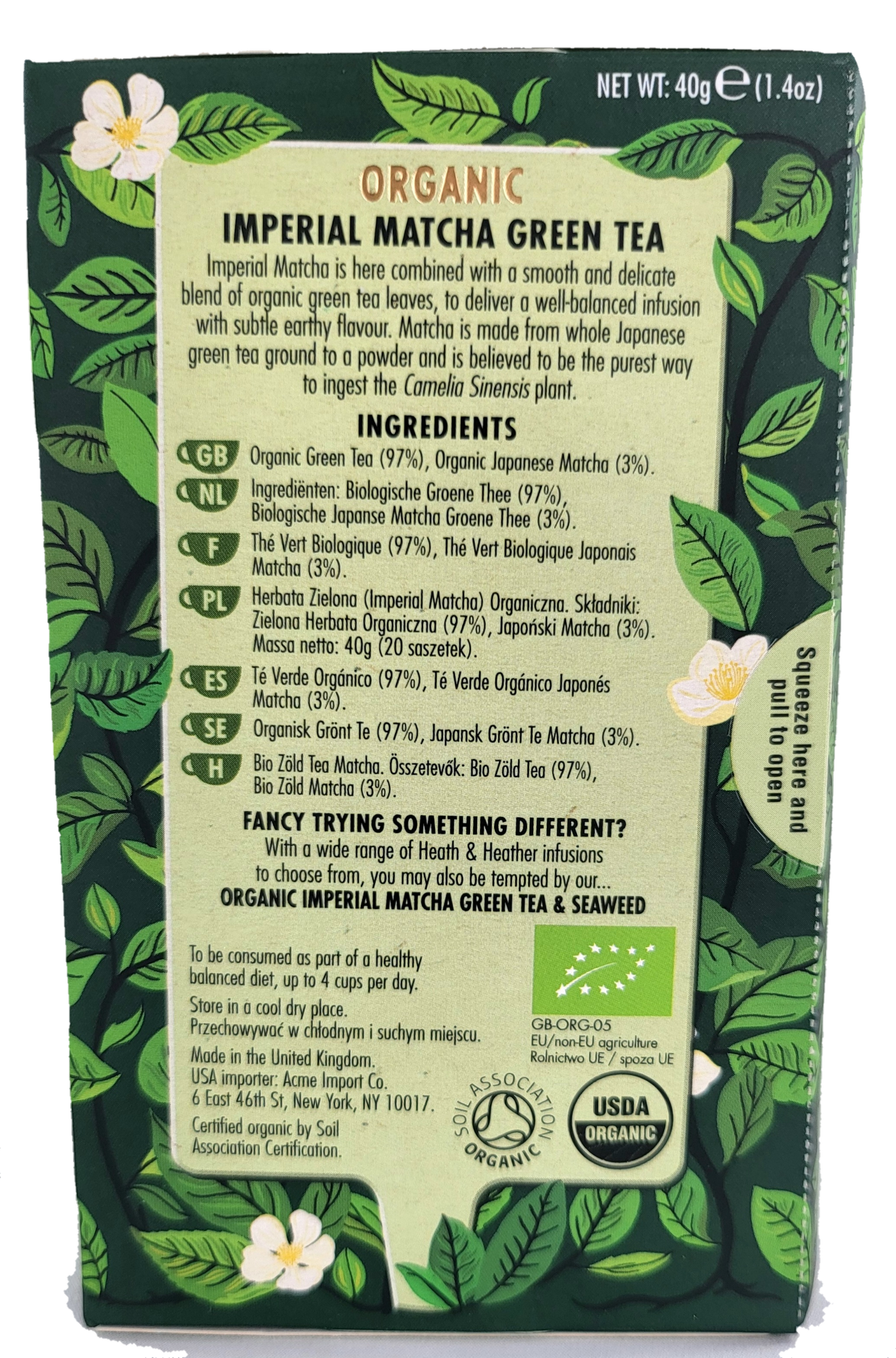 Heath & Heather Organic Imperial Matcha Green Tea