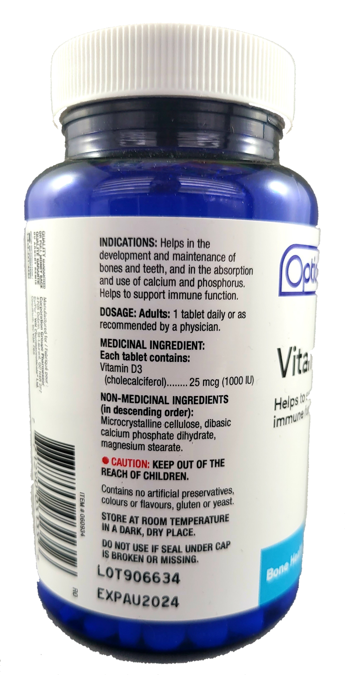 OPTION+ VITAMIN D 1000 IU 100'S