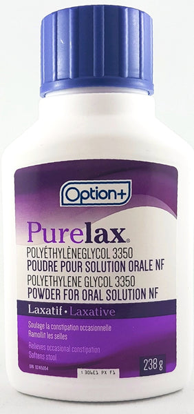 OPTION+ PURELAX POLYETHYLENE GLYCOL LAX PD 238G