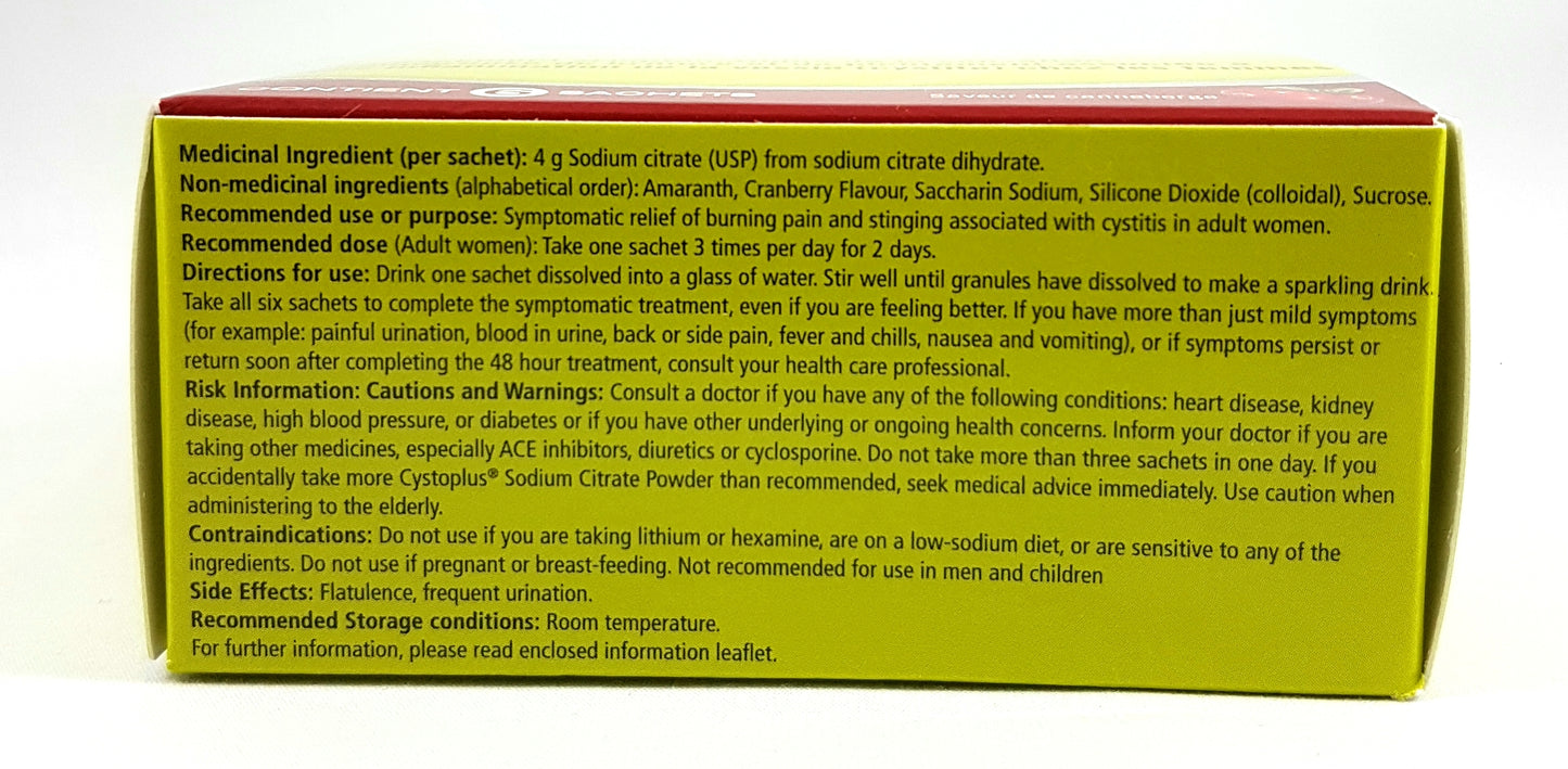 CYSTOPLUS SODIUM CITRATE POWDER 6/4G