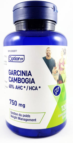 OPTION + GARCINIA CAMBOGIA 750MG 60% AHC* / HCA* 120 TABLETS