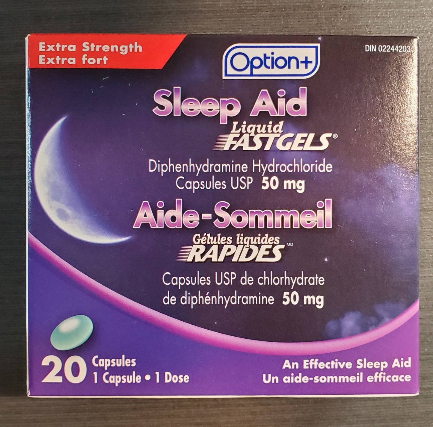 OPTION+ SLEEP AID LIQUID FASTGELS 20'S