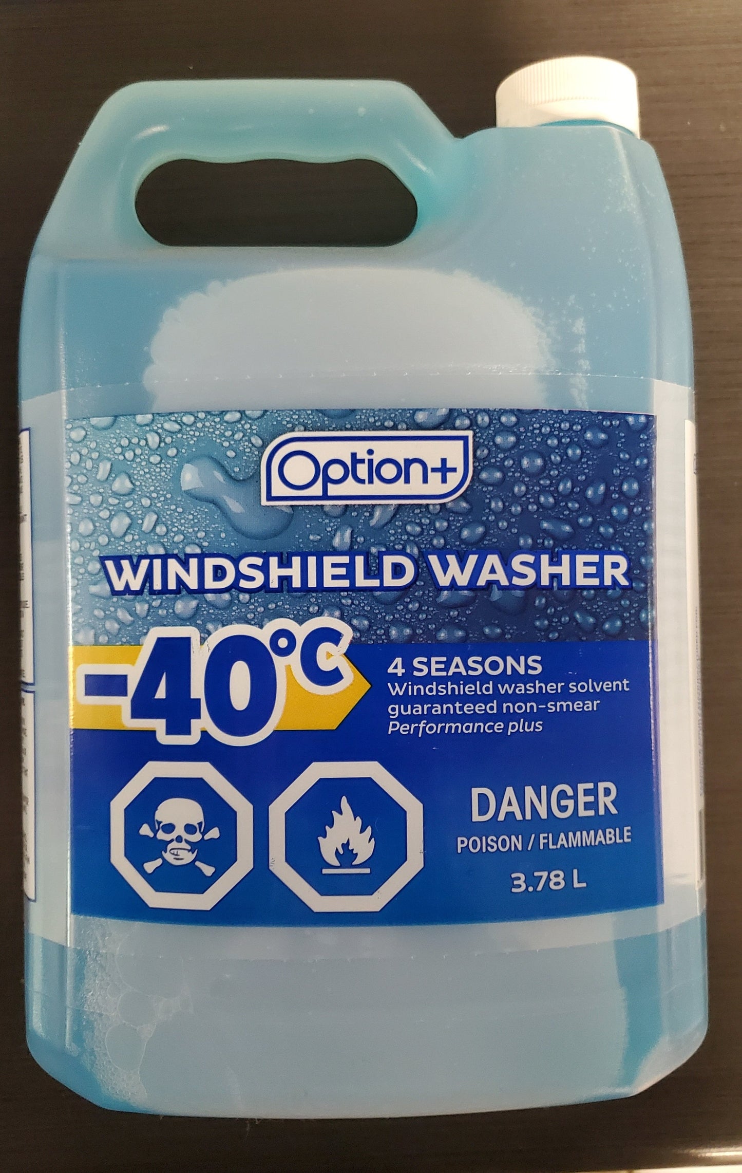OPTION+ WINDSHIELD WASHER FLUID UPTO -40 DEGREES 3.78L