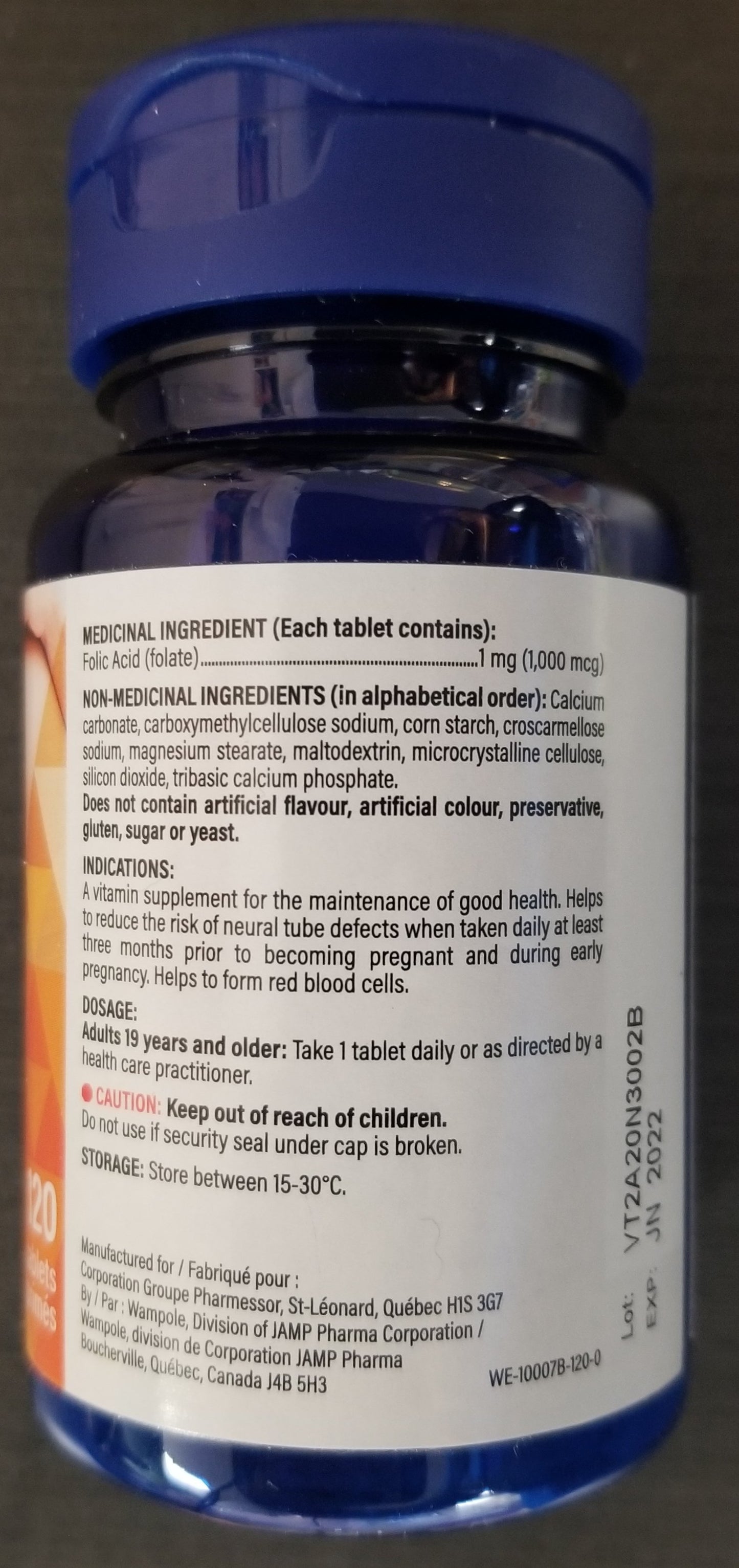 OPTION+ FOLIC ACID 1MG 120's