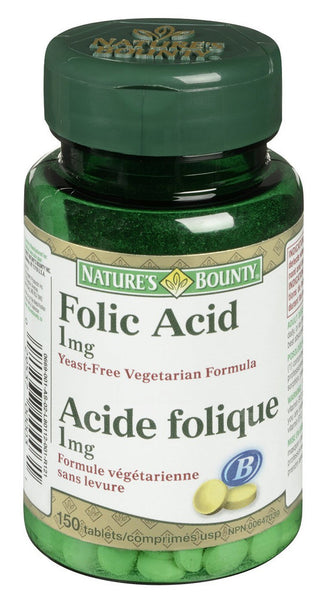 NATURE'S BOUNTY FOLIC ACID TAB 150'S - Queensborough Community Pharmacy