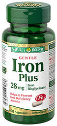NATURE'S BOUNTY GENTLE IRON GLYCINATE CAPS 90'S - Queensborough Community Pharmacy