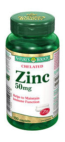 NATURE'S BOUNTY ZINC 50MG CPLT 100'S - Queensborough Community Pharmacy