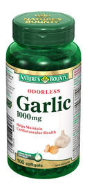 NATURE'S BOUNTY ODOURLESS GARLIC SOFTGELS 100'S - Queensborough Community Pharmacy