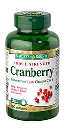 NATURE'S BOUNTY CRANBERRY W/VIT C SOFTGELS 100'S - Queensborough Community Pharmacy