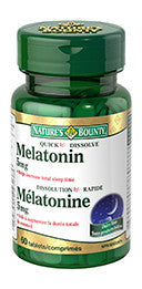 NATURE'S BOUNTY MELATONIN 5MG TABS 60'S - Queensborough Community Pharmacy