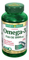 NATURE'S BOUNTY OMEGA 3 FISH OIL 1000MG SOFTGELS 100'S - Queensborough Community Pharmacy