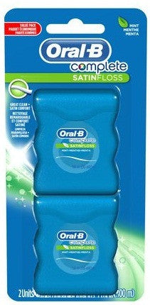 ORALB COMPLETE SATIN FLOSS TWIN PACK 2X50ML - Queensborough Community Pharmacy