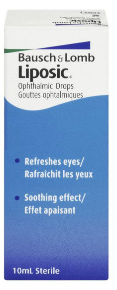 B & L LIPOSIC OPHTHALMIC DROPS 10ML - Queensborough Community Pharmacy