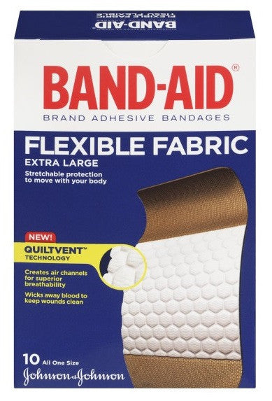 J&J BAND-AID X-LRG 10'S - Queensborough Community Pharmacy