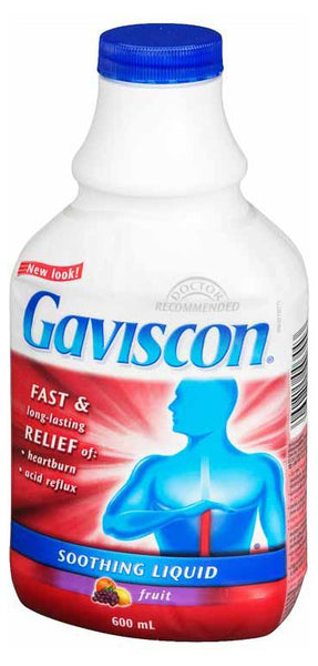 GAVISCON LIQUID FRUIT 600ML - Queensborough Community Pharmacy