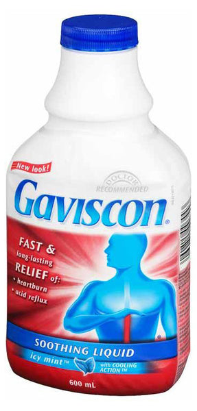 GAVISCON LIQUID ICY MINT 600ML - Queensborough Community Pharmacy