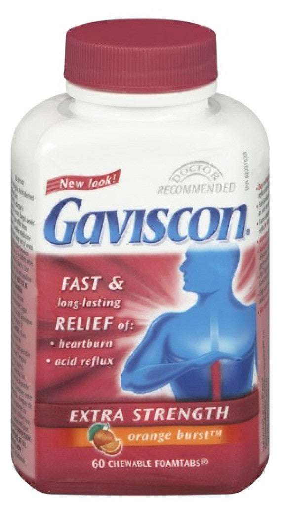 GAVISCON X-STR ORANGE BURST TABS 60'S - Queensborough Community Pharmacy
