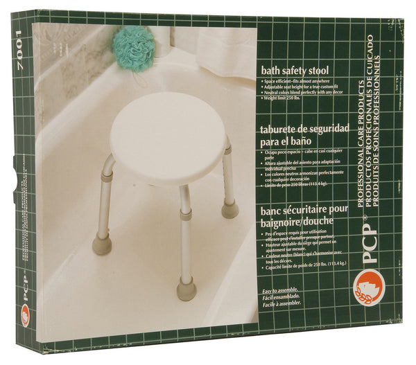 AIRWAY ROUND BATHTUB STOOL ADJUSTABLE 1'S - Queensborough Community Pharmacy