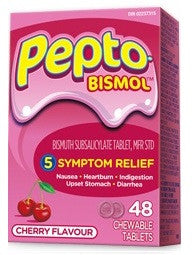 PEPTO BISMOL CHEWABLE TAB CHERY 48'S - Queensborough Community Pharmacy