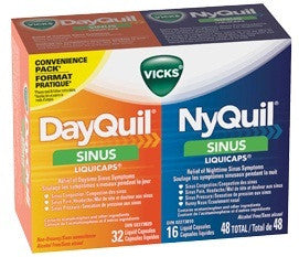 VICKS DAYQUIL/NYQUIL SINUS COMBO CAPS 48'S - Queensborough Community Pharmacy