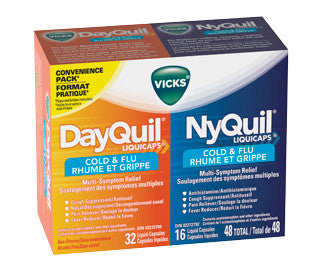 VICKS DAYQ/NYQL COLD&FLU COMBO 48'S - Queensborough Community Pharmacy