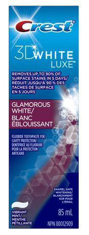 CREST 3D WHITE PASTE LUX GLAM WHITE85ML - Queensborough Community Pharmacy