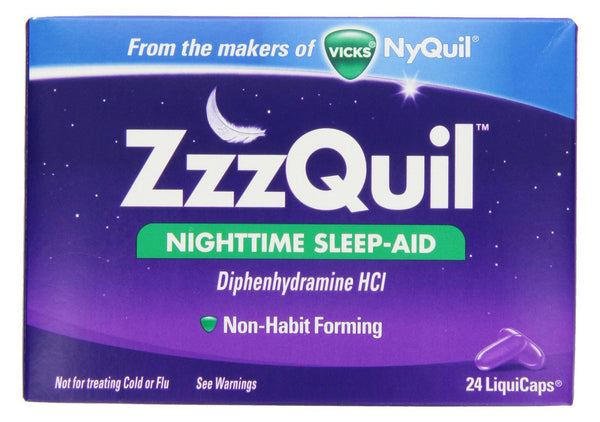 ZZZQUIL NIGHTTIME SLEEP-AID LIQUICAPS 24'S - Queensborough Community Pharmacy
