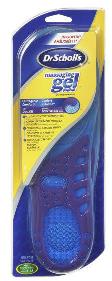 SCHOLL MASSAGING W/DUAL GEL MEN 1PR - Queensborough Community Pharmacy