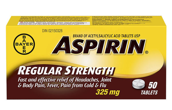 ASPIRIN CPLT 325MG 50'S - Queensborough Community Pharmacy