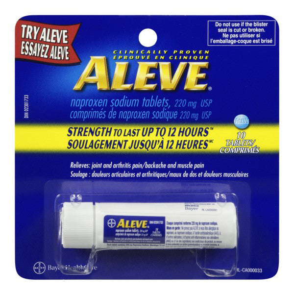 ALEVE 220MG TABS VIAL 10'S - Queensborough Community Pharmacy