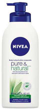 NIVEA PURE & NAT BODY LOTION 625ML - Queensborough Community Pharmacy
