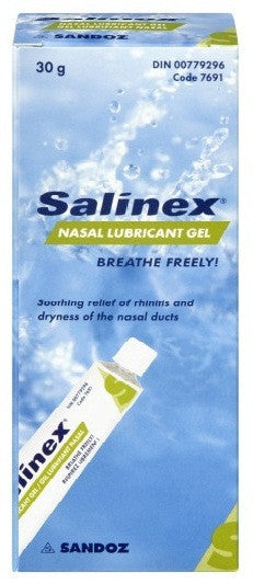 SANDOZ SALINEX NASAL LUB GEL 30G - Queensborough Community Pharmacy